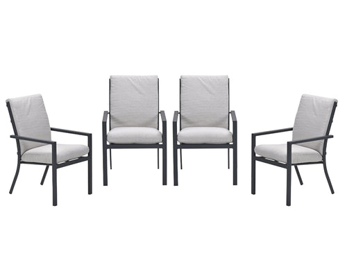 Garden Impressions Sergio tuinstoelen set van 4 carbon black