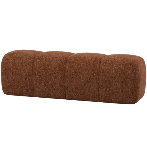 WOOOD eetbankje 164 cm Mojo - Wollig - Roestbruin - 49x164x45