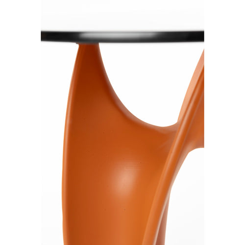 Bold Monkey Hactua Bijzettafel Rond 40 cm Glas - Oranje - vtwonen shop