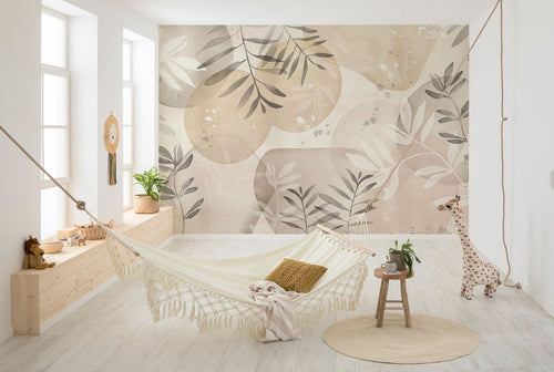 Komar fotobehang bladeren beige - 400 x 250 cm - 610032