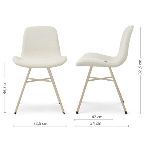 Nolon Noa-Fé eetkamerstoel cottonbeige - beige onderstel