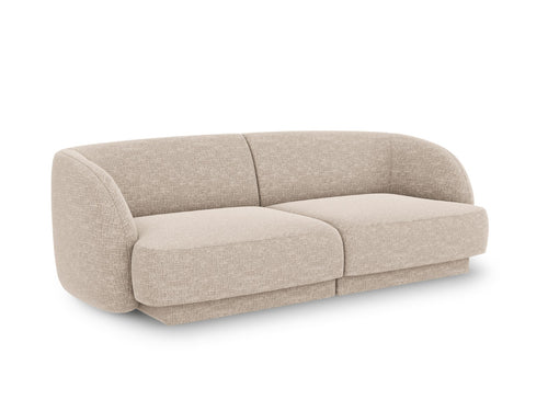 Micadoni Bank Miley 2-zits, structurele stof beige - 90x180x70cm