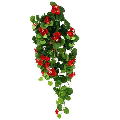 Maxifleur Geranium kunst hangplant 90cm - rood