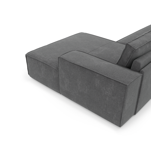 Sia Home - Rechte hoekbanken JOAN - Fluweel - Grijs - 302cm - vtwonen shop