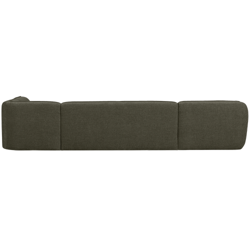 WOOOD bank links Polly - Polyester - Warm Groen - 71x353x150/245