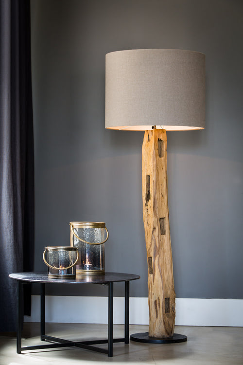 Light & Living vloerlamp  - bruin - 35x35x144 cm