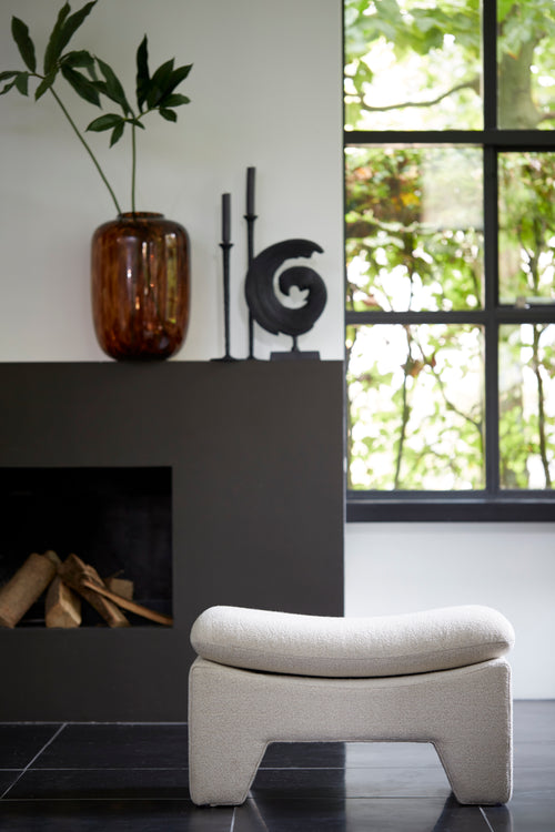 Light & Living poef DASHA - 80x40x48.5cm - bruin - vtwonen shop