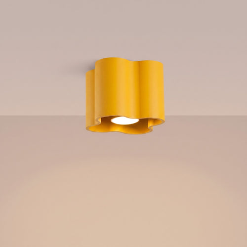 Sollux Lighting Plafondlamp OVIO 1 geel GU10 - 12x12x10cm
