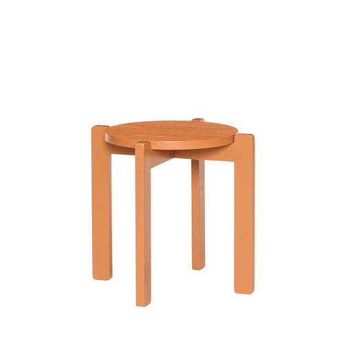 Hübsch kruk Always - mdf/eiken fineer/eikenhout - ø45xh42cm