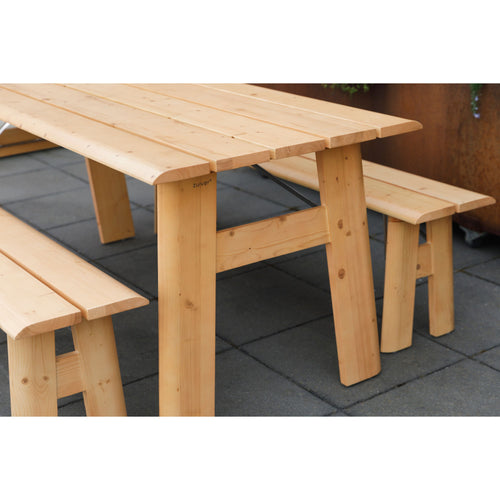Zuiver Avenue Tuintafel/ Picknicktafel 180 x 79 cm Hout Opklapbaar Naturel/ Bruin - vtwonen shop