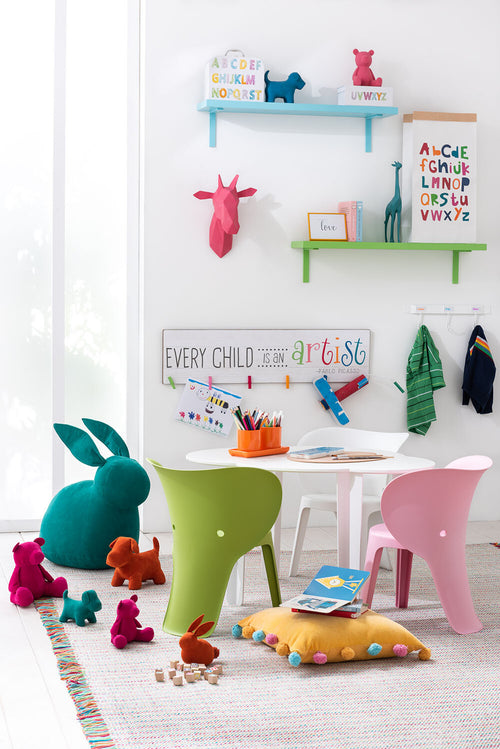 J-Line decoratie Hond Mat - fluweel/katoen - oranje - small - vtwonen shop