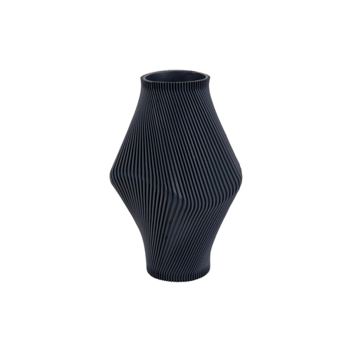 Present Time vaas Twisted Rib - blauw - Ø16cm - vtwonen shop