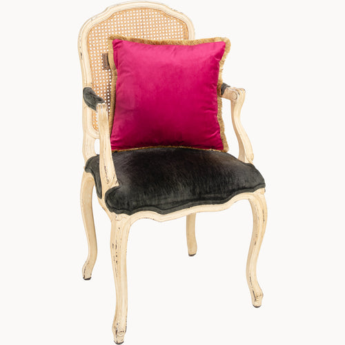 Besarto, draadloos Warmtekussen, Carino fuchsia met gouden franje - vtwonen shop