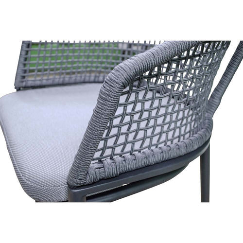 Lesli Living bistrostoel Kioto - grijs - 56x62x77cm - set van 2