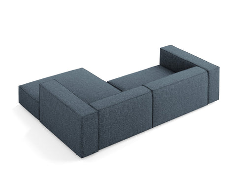 Cosmopolitan Design rechter hoekbank Arendal 3-zits, chenille, koningsblauw - 166x224x70cm