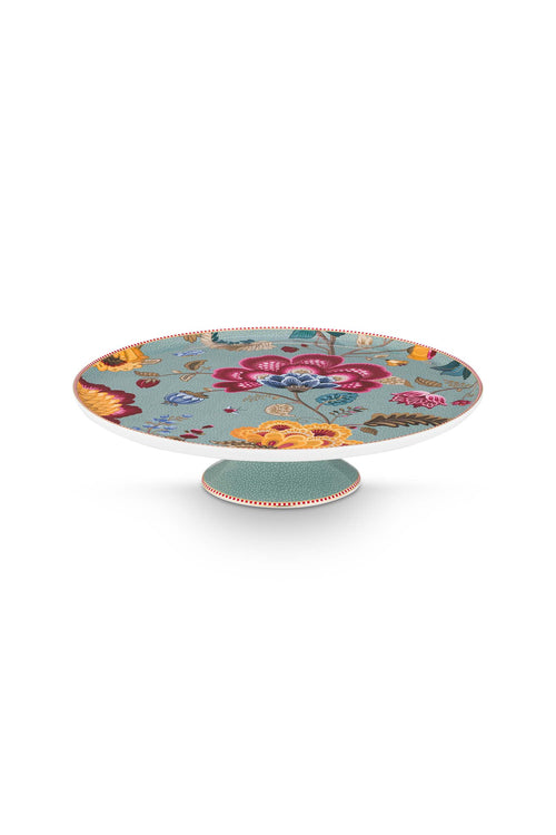 Pip Studio - Blooming Tales Fantasy Blue - Taartplateau - Serveerschaal op Voet - 30,5cm