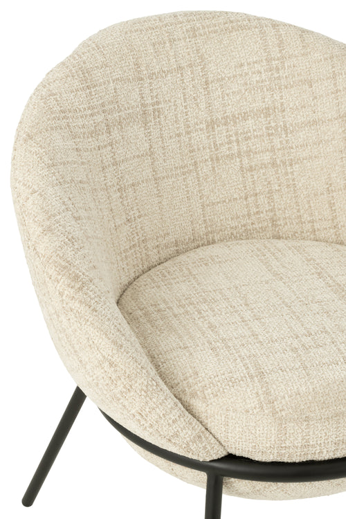 J-Line stoel - ijzer - beige/zwart - vtwonen shop