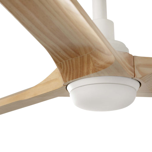 Faro Heywood Heywood 90cm LED-plafondventilator mat wit, grenenhouten bladen CCT