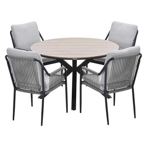 Garden Impressions tuinset Stevie - Tulli - taupe - Ø122x75 cm - 5-delig