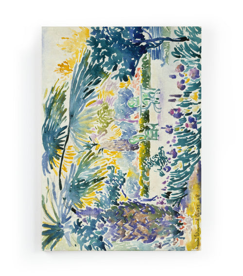 Canvas 60x40 Afdruk Schilders Tuin