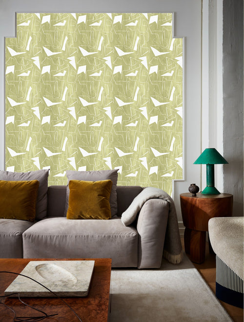 Catchii Behang Graphics Laurel green