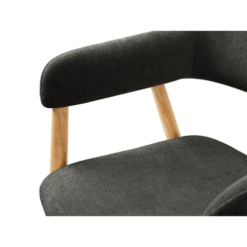 Set van 2 stoelen Adra chenille donkergrijs - 59x56x77cm