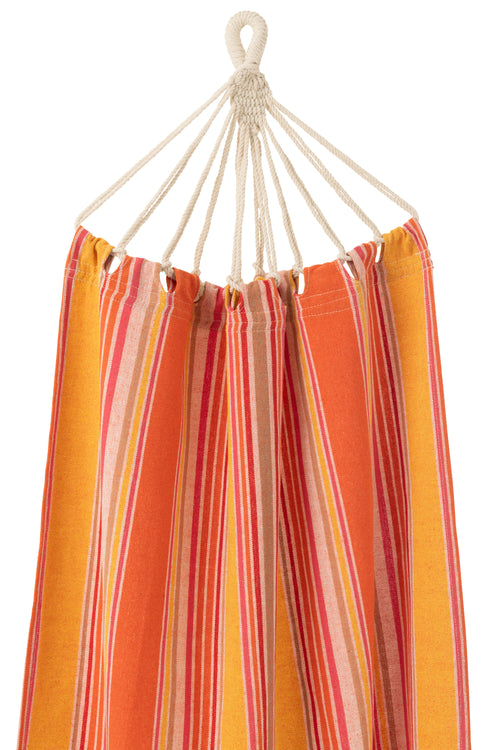 J-Line hangmat Strepen - katoen/polyester - oranje/mix - vtwonen shop