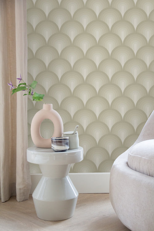 ESTAhome behang 3D-motief vergrijsd olijfgroen - 50 x 900 cm - 131120 - vtwonen shop