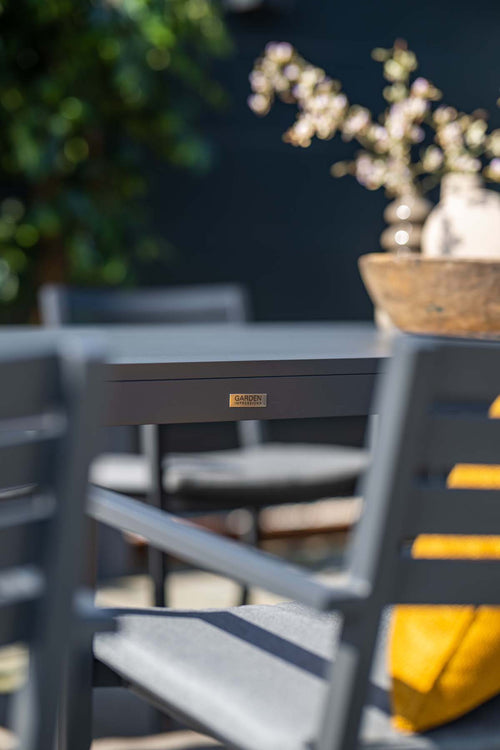 Garden Impressions Oklahoma tuinstoelen set van 4 carbon black
