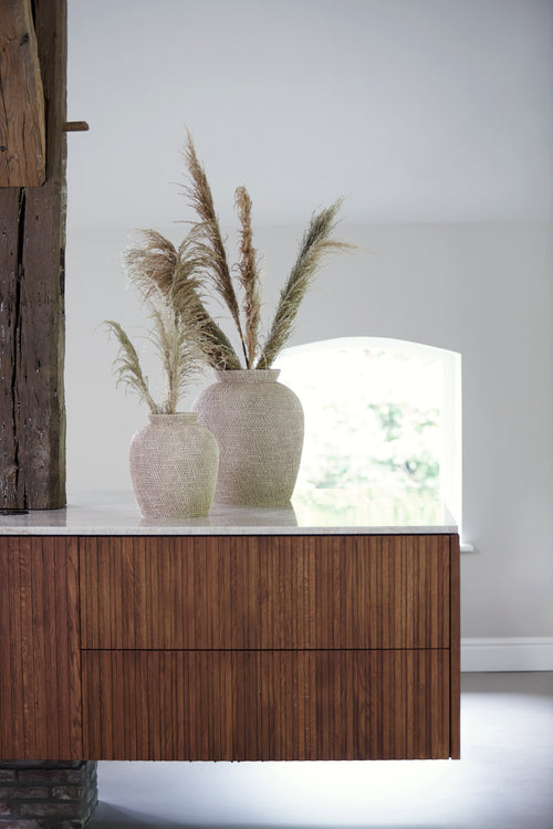 Light & Living vaas Vedella - bruin - Ø26cm