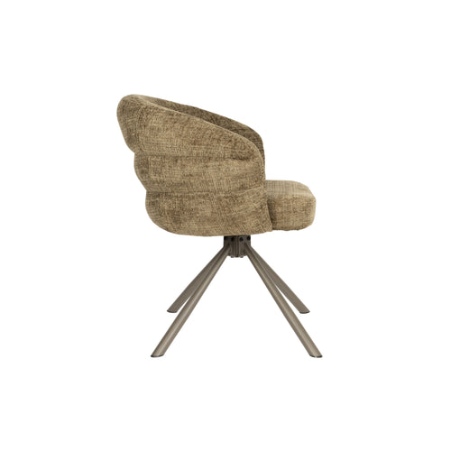 Housecraft Living Marjolein Eetkamerstoelen Armleuning Groen - Set van 2