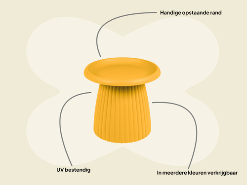 MaximaVida kunststof bijzettafel Mila rond 50 cm okergeel
