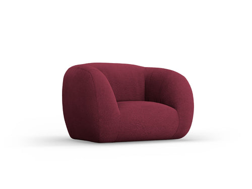 Cosmopolitan Design Fauteuil Essen boucle, bordeaux - 95x130x86cm
