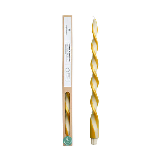 Originalhome spiraalkaars duo - 40 cm - geel - vtwonen shop