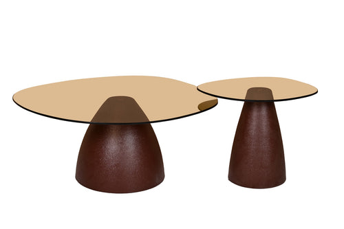 Brix salontafel  Mylon Burgundy - 86cm - bruin