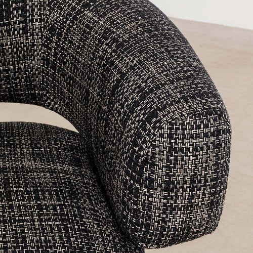 Kare Design Draaifauteuil Maye Bow zwart en wit