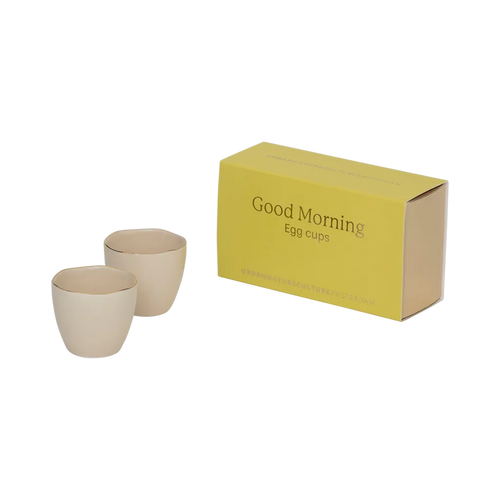 Urban Nature Culture Good Morning eierdop - Oatmeal - set van 2 - in gift pack - 5x5cm