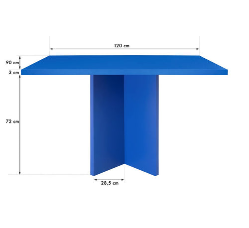 Really Nice Things - eettafel Mathilda - MDF - rechthoekig - 120x90 cm -  pruss - vtwonen shop