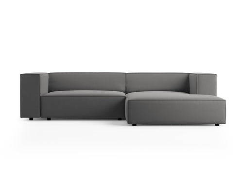 Cosmopolitan Design rechter hoekbank Arendal 3-zits, flueel, cement - 166x224x70cm