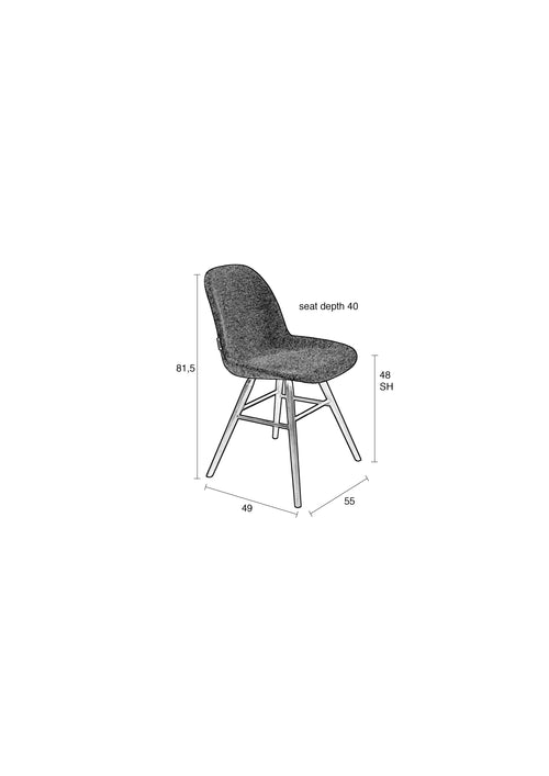 Zuiver Albert Kuip Soft Eetkamerstoelen Lichtgrijs - Set van 2 - vtwonen shop