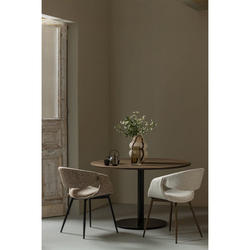 WOOOD eetkamerstoelen Yossi Metalen Koper Poot - Naturel - Set van 6