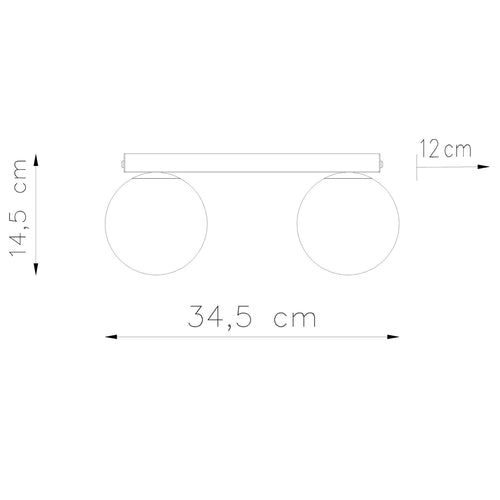 Sollux Lighting Plafondlamp YOLI 2 olijfgroen - 34,5x12x14,5cm