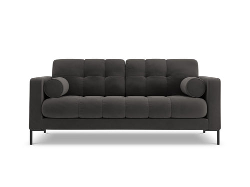 Cosmopolitan Design Bank Bali 2-zits, flueel, donkergrijs - 96x152x75cm