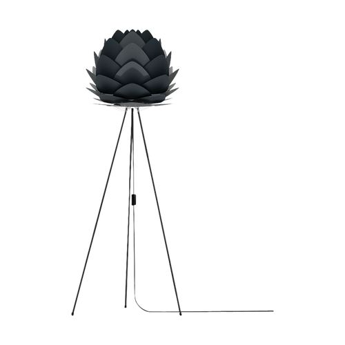 Umage Aluvia Medium vloerlamp anthracite grey - met tripod zwart - Ø 59 cm - vtwonen shop