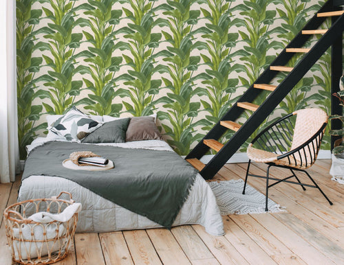 Livingwalls behang tropische bladeren groen - 53 cm x 10.05 m - AS-378623