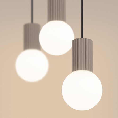 Sollux Lighting Hanglamp HALO 3L taupe - 40x6x120cm