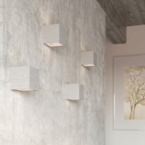 Sollux wandlamp Leo - 1 lichts - 12  x 10   cm - grijs