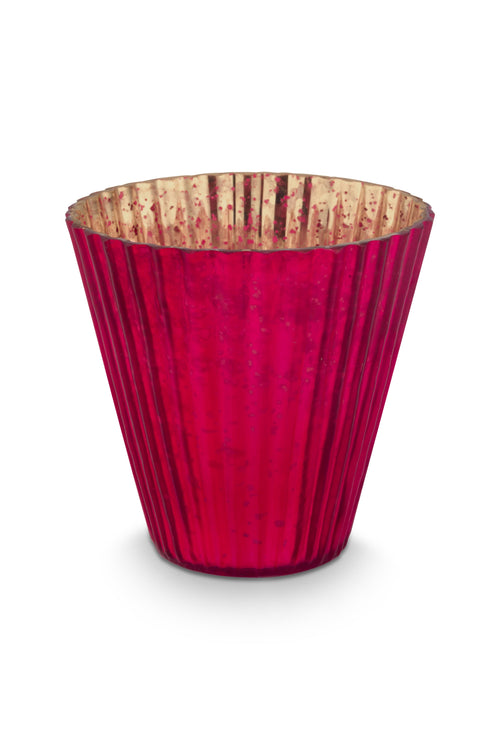 Pip Studio Waxinelichthouders Set 3 - Glas - Rood - 10x10.5cm