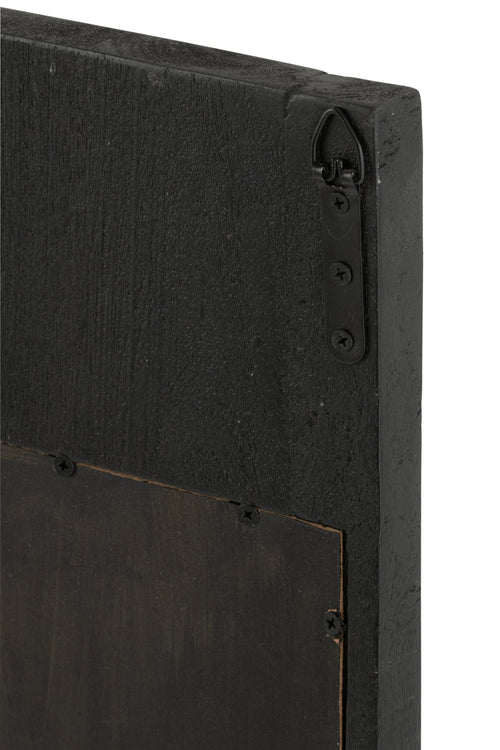 J-Line spiegel - hout - zwart - small