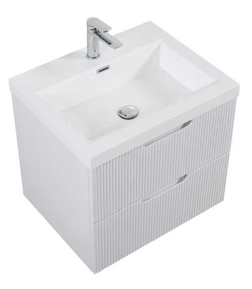 Badplaats Badkamermeubel Set Thermis 60 cm – Mat Wit – Badmeubel met Wastafel